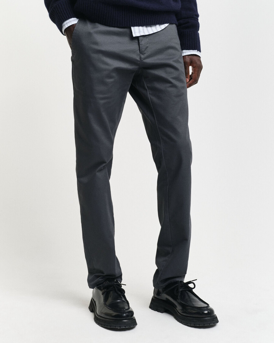 slim fit chinos - antracite