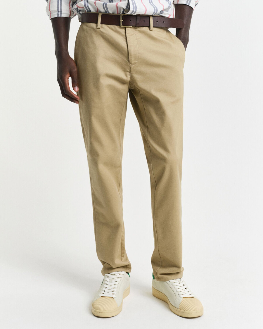 slim fit chinos - dark khaki
