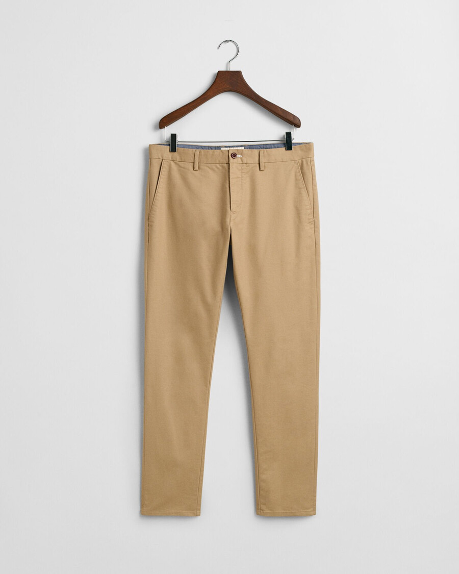 slim fit chinos - dark khaki