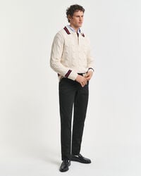 slim fit twill chinos - black