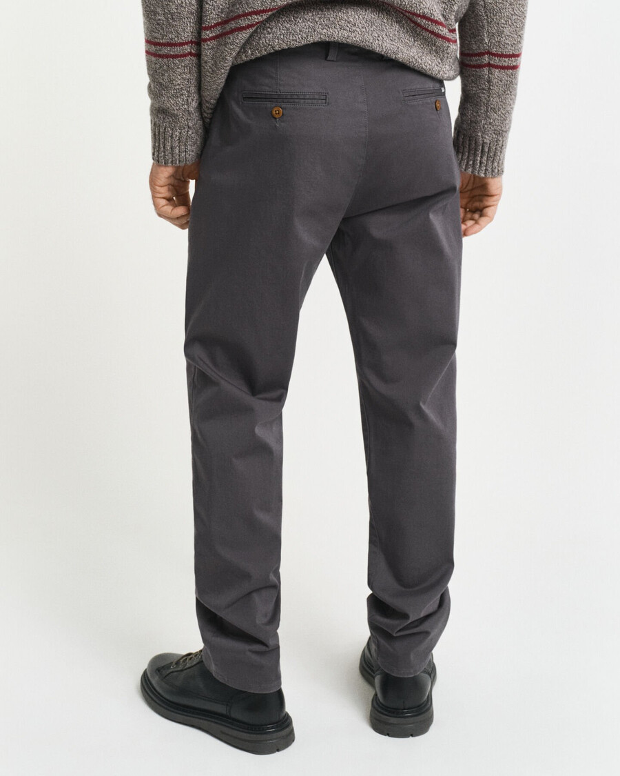 regular fit twill chinos - antracite