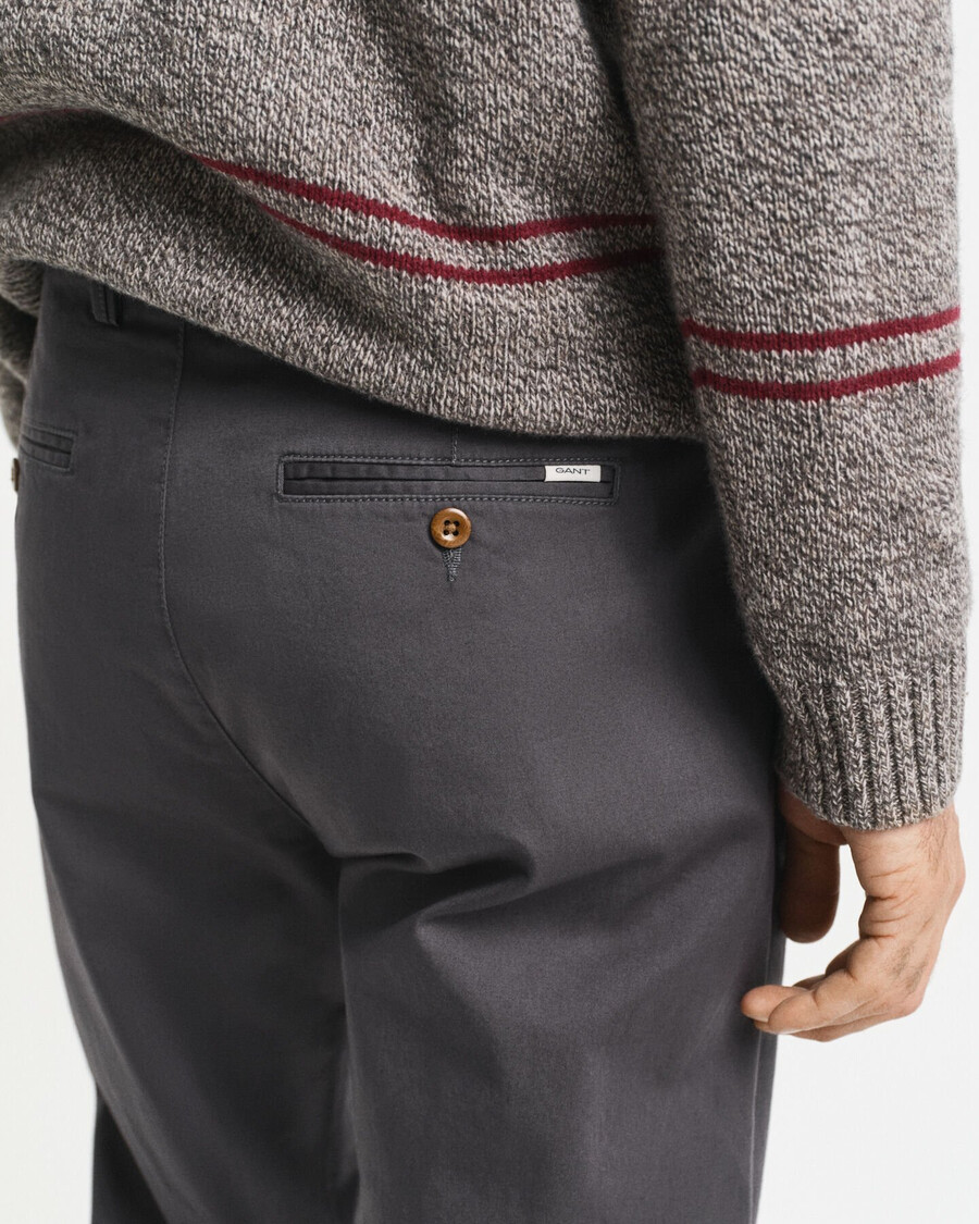 regular fit twill chinos - antracite