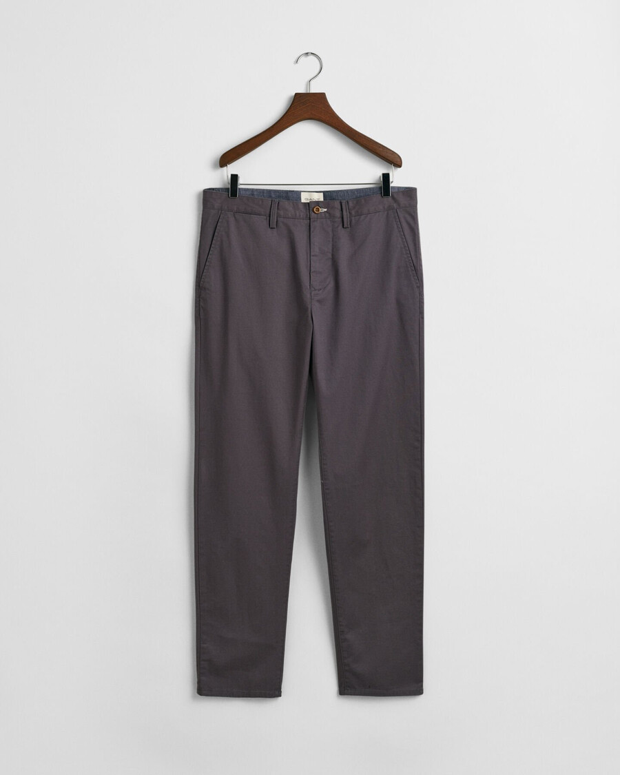 regular fit twill chinos - antracite