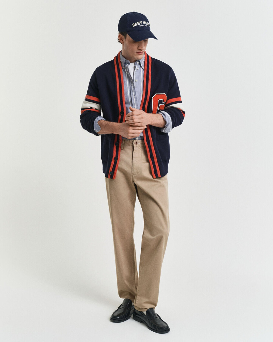 regular fit twill chinos - dark khaki