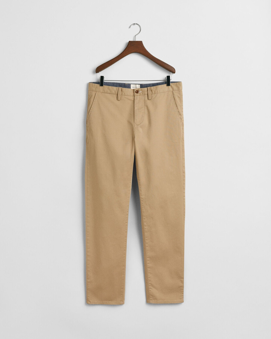regular fit twill chinos - dark khaki