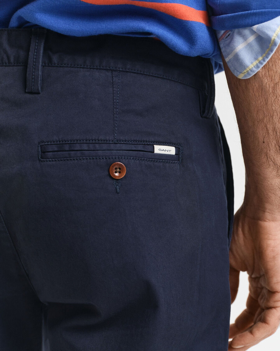 regular fit twill chinos - marine