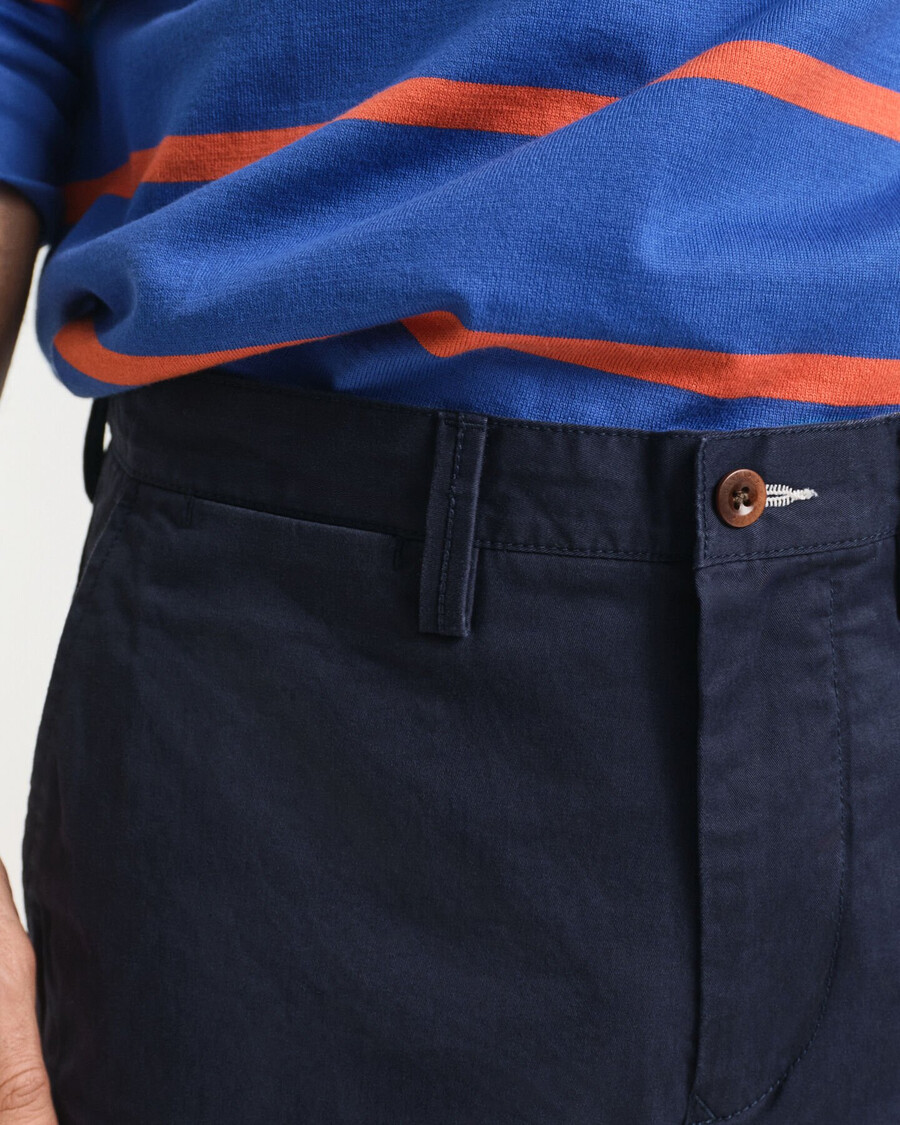 regular fit twill chinos - marine