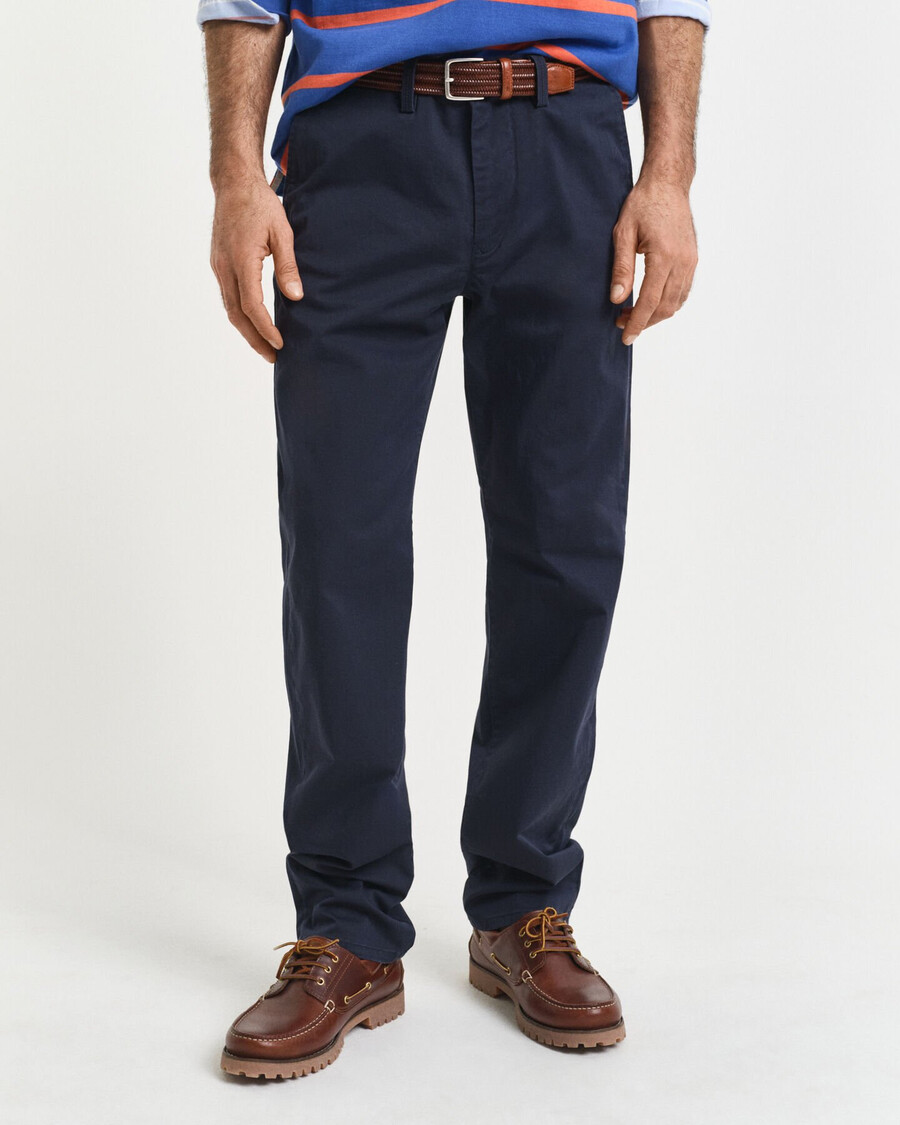 regular fit twill chinos - marine