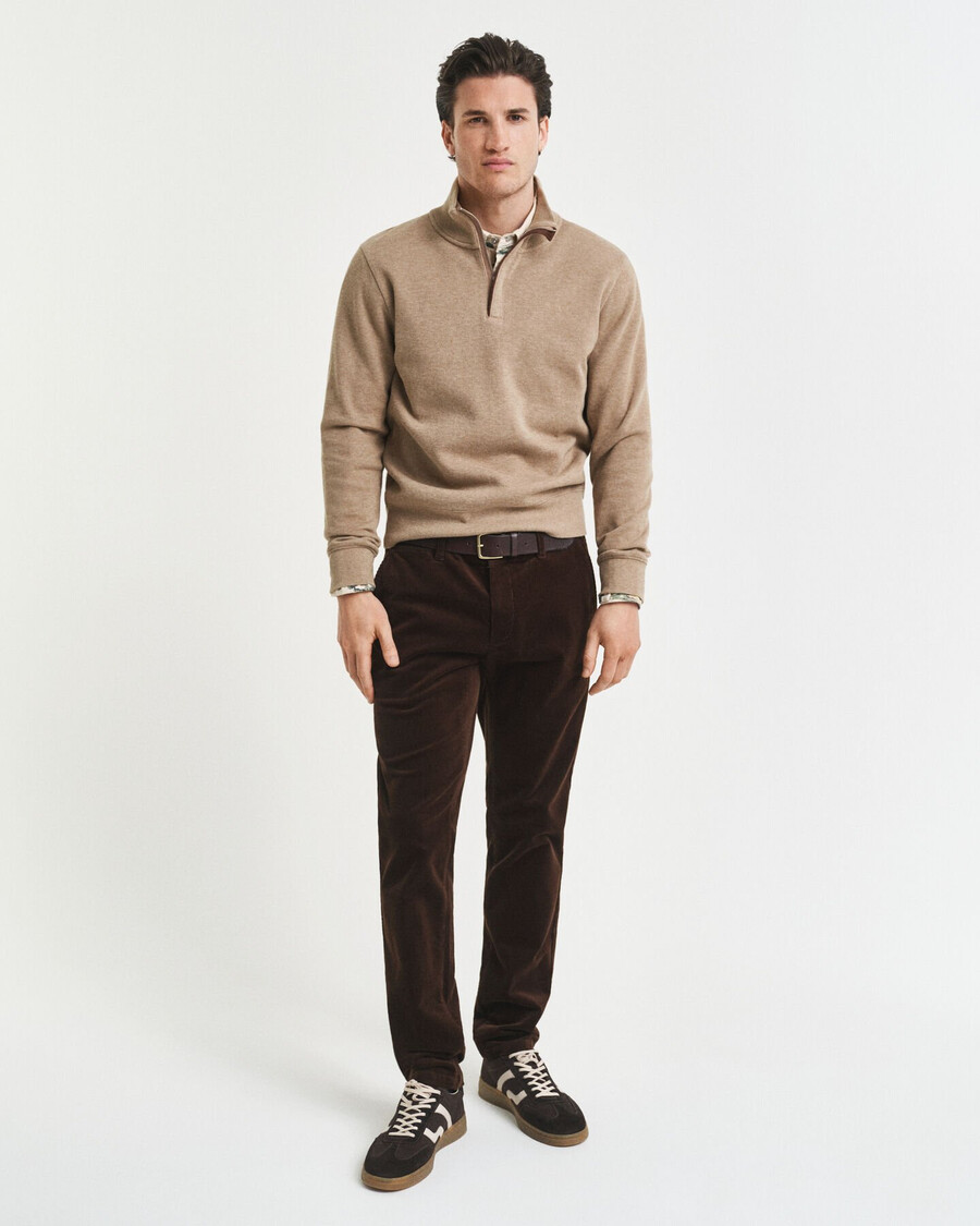 slim fit corduroy chinos - rich brown
