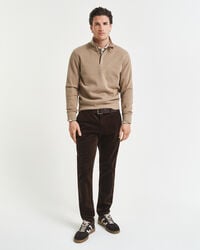 slim fit corduroy chinos - rich brown
