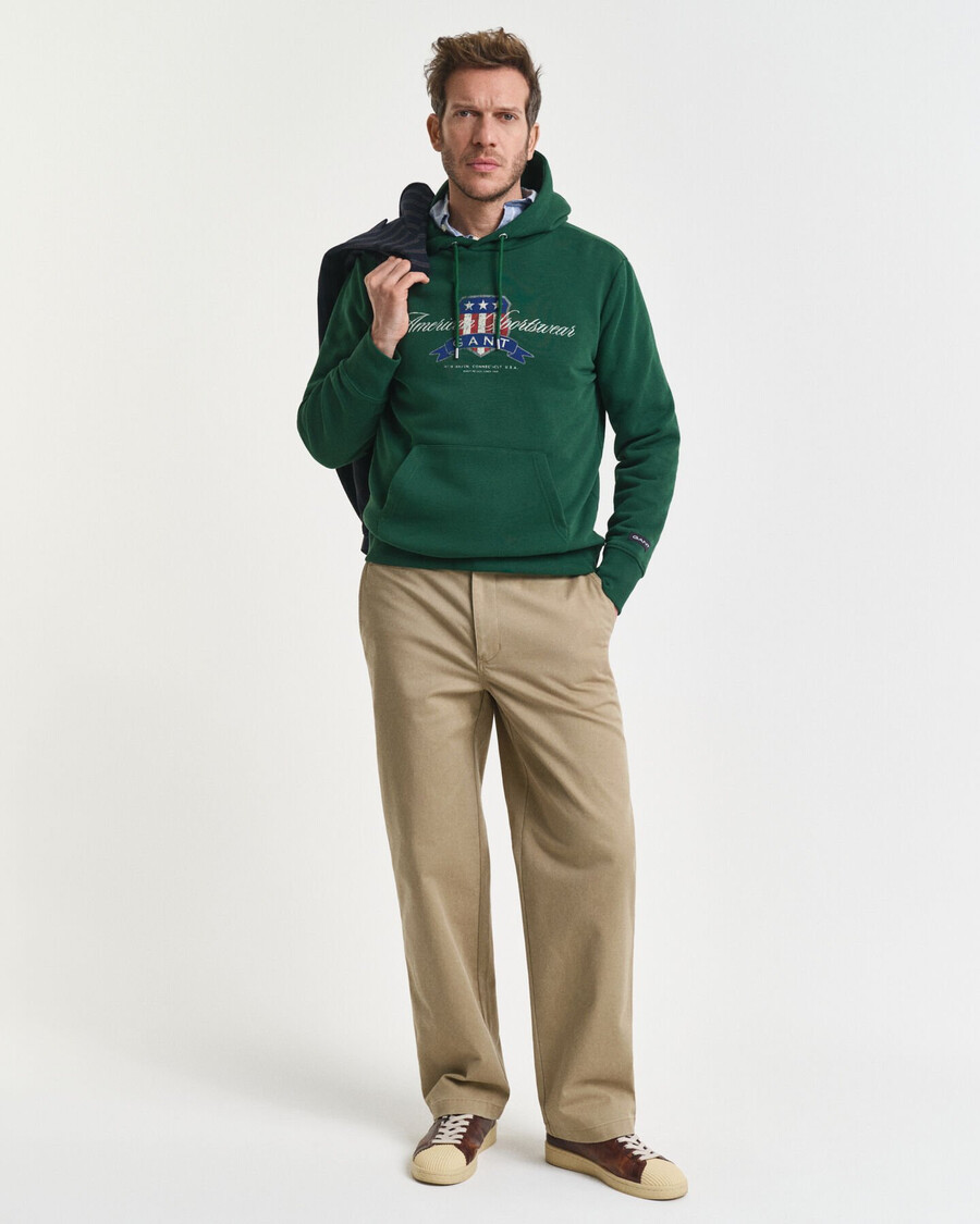 relaxed fit cotton twill chinos - light taupe
