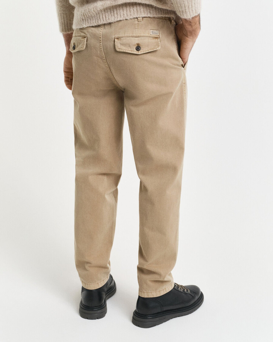 regular fit tapered surplus chinos - light taupe