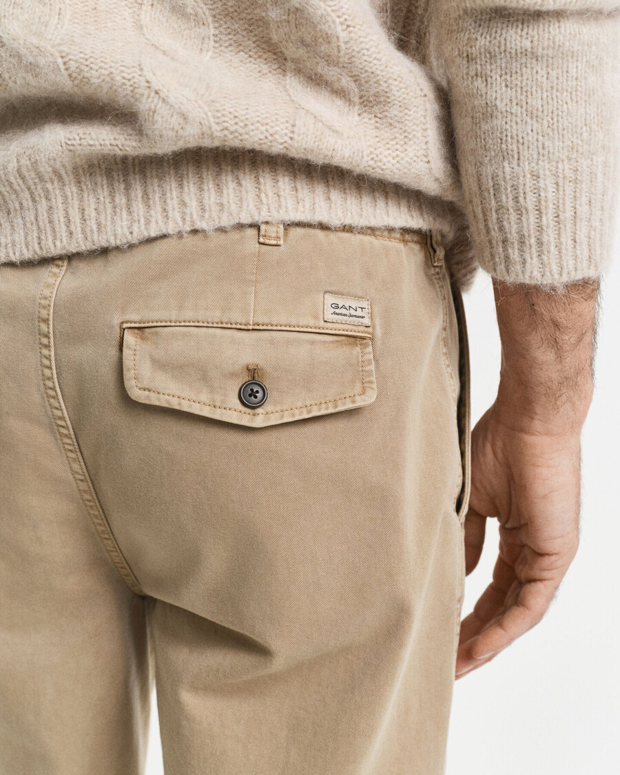 regular fit tapered surplus chinos - light taupe