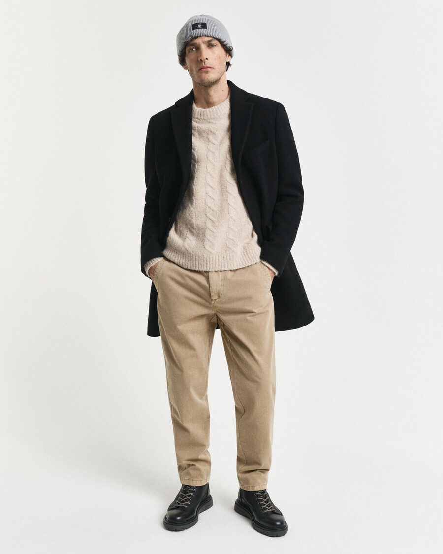 regular fit tapered surplus chinos - light taupe
