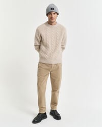regular fit tapered surplus chinos - light taupe