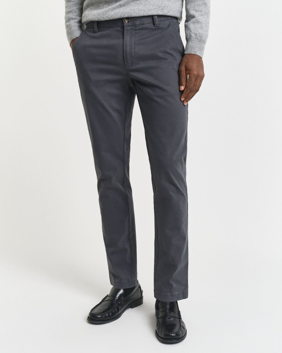 slim fit super comfort chinos - antracite