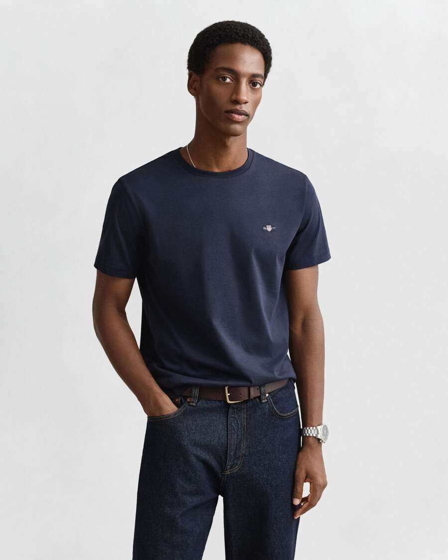 regular fit shield tshirt - evening blue