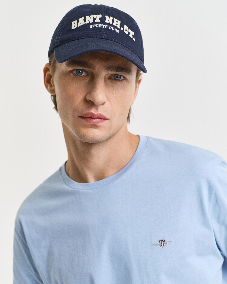 regular fit shield tshirt - capri blue