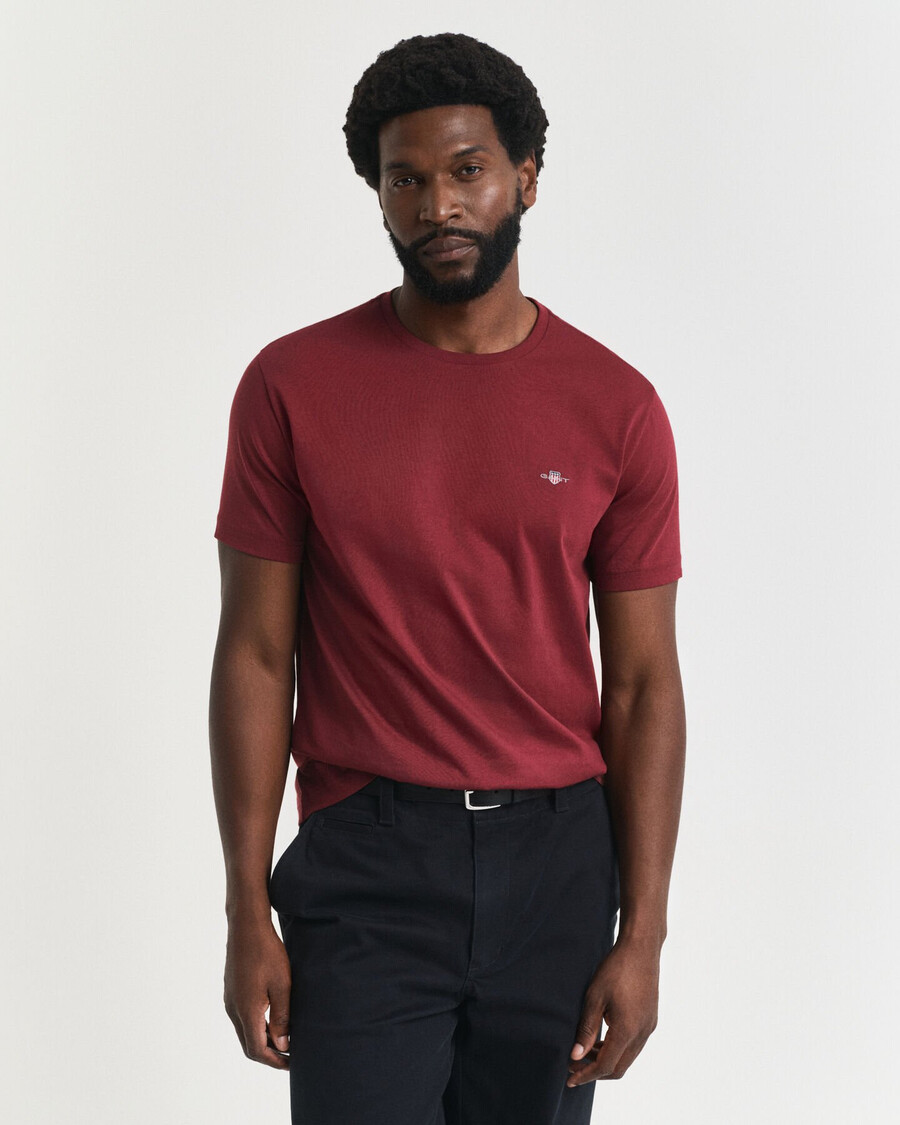 regular fit shield tshirt - plumped red