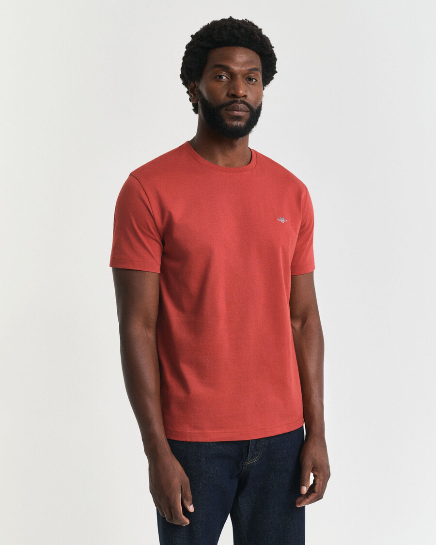 regular fit shield tshirt - modern rust