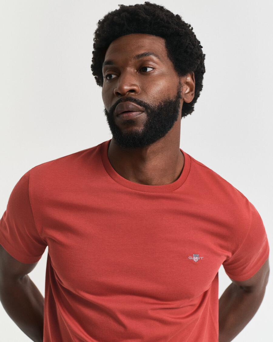 regular fit shield tshirt - modern rust