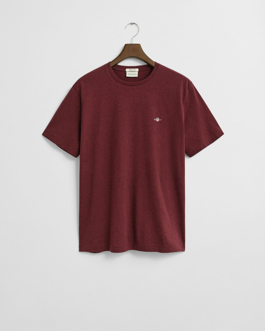 regular fit shield tshirt - bordeaux melange