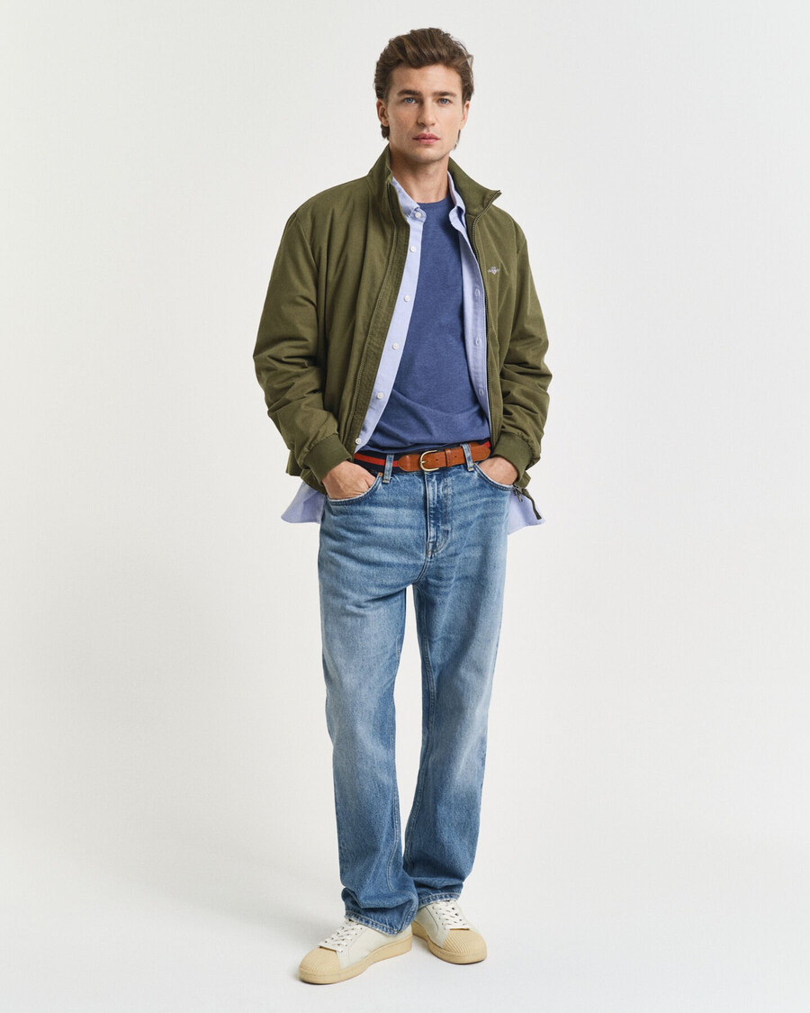 regular fit shield tshirt - dk jeansblue melange