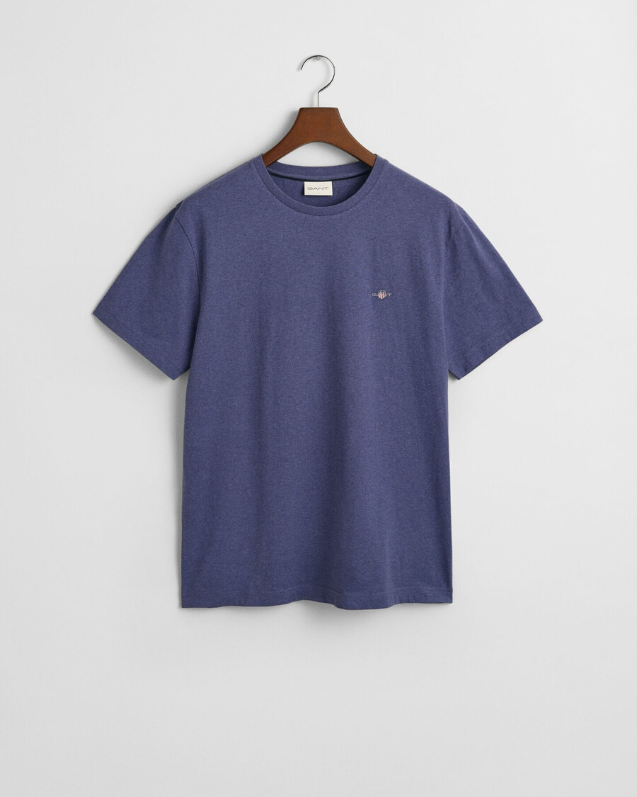 regular fit shield tshirt - dk jeansblue melange