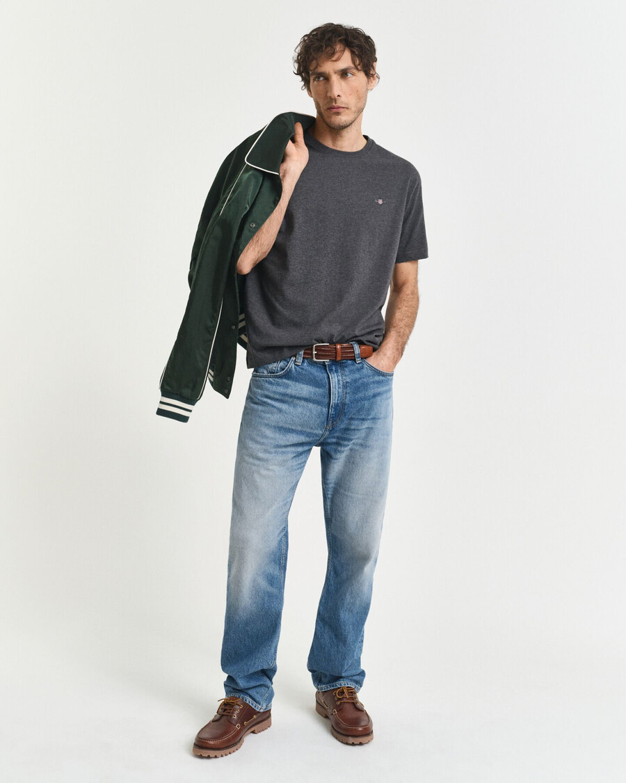 regular fit shield tshirt - antracit melange