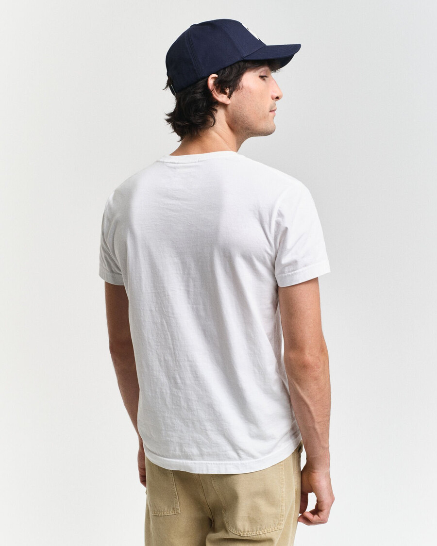 slim fit shield tshirt - white