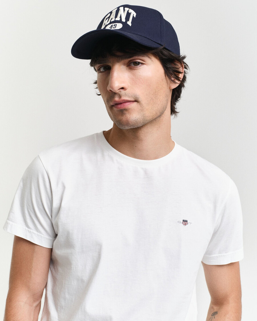 slim fit shield tshirt - white