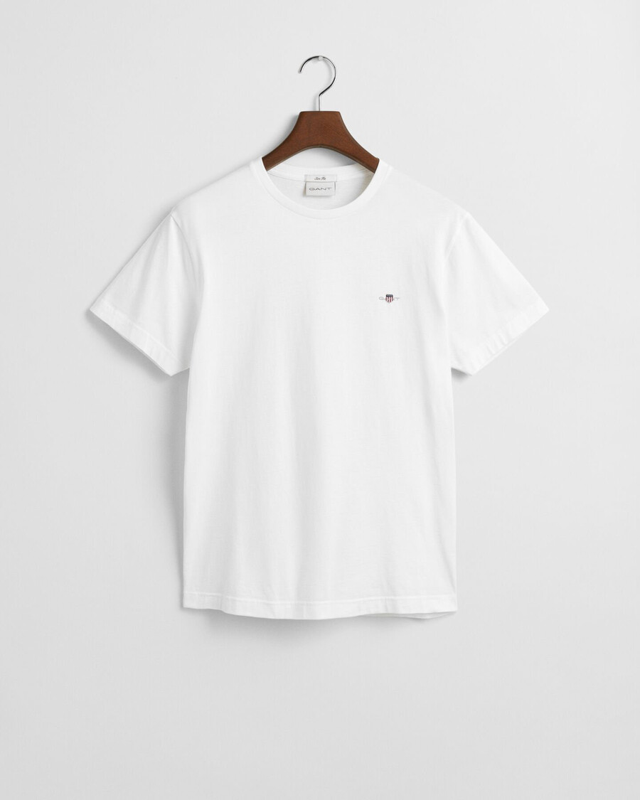 slim fit shield tshirt - white