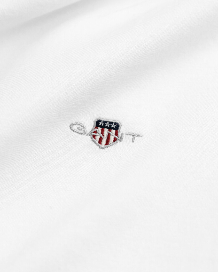 slim fit shield tshirt - white
