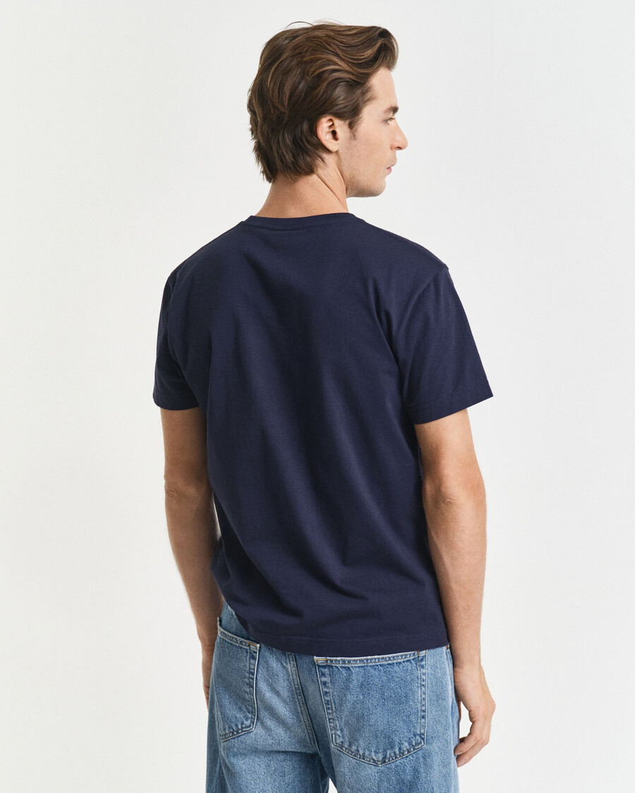 slim fit shield tshirt - evening blue