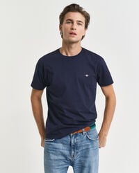 slim fit shield tshirt - evening blue