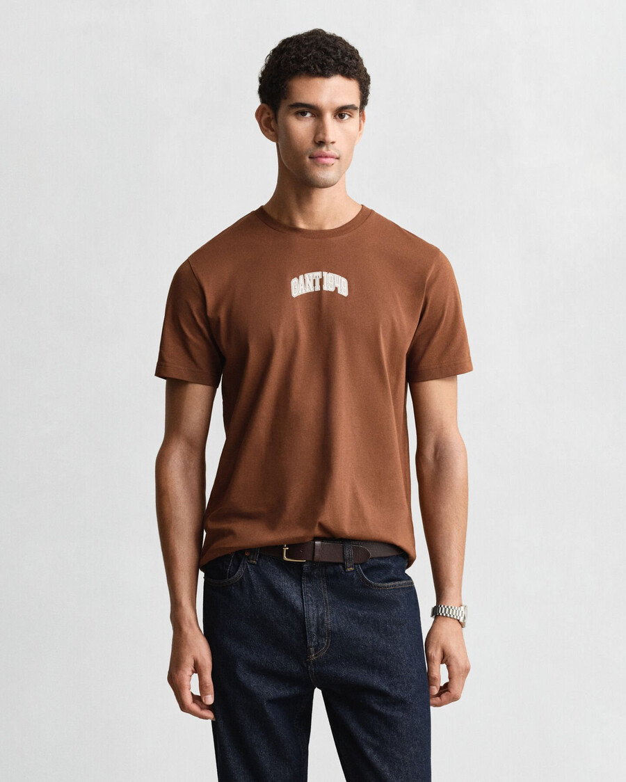 1949 graphic tshirt - mahogany brown
