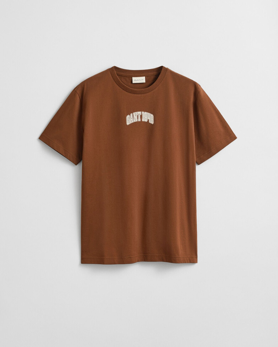 1949 graphic tshirt - mahogany brown