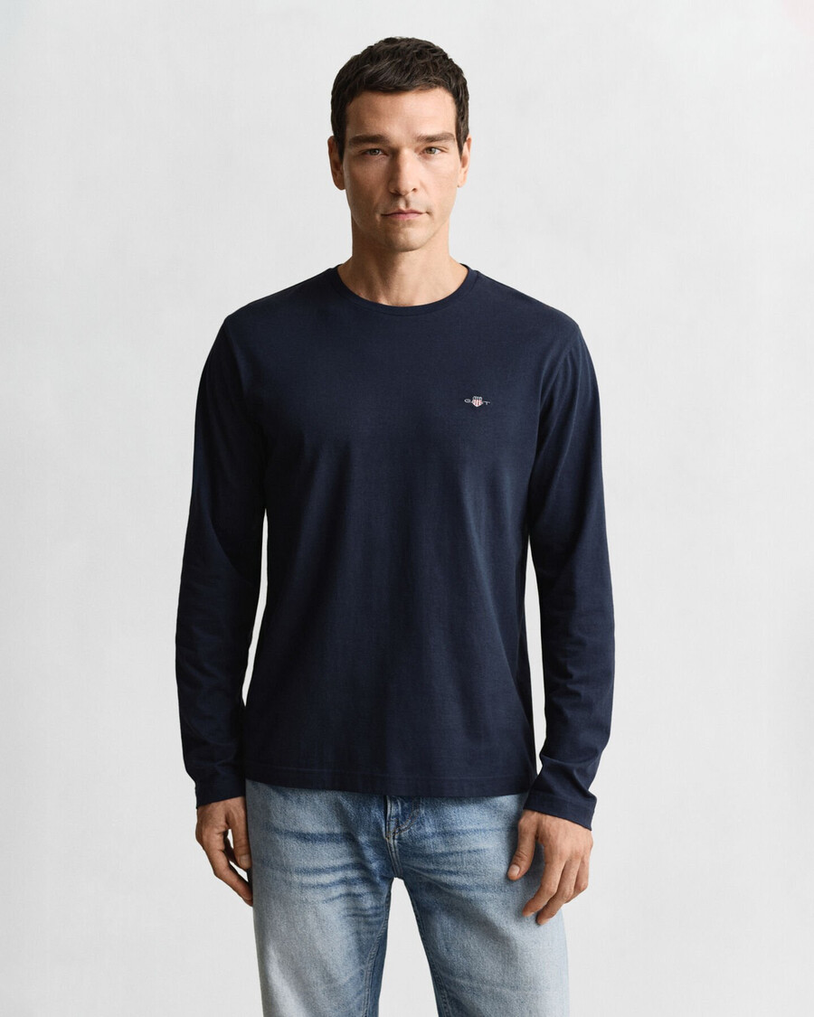 shield long sleeve tshirt - evening blue