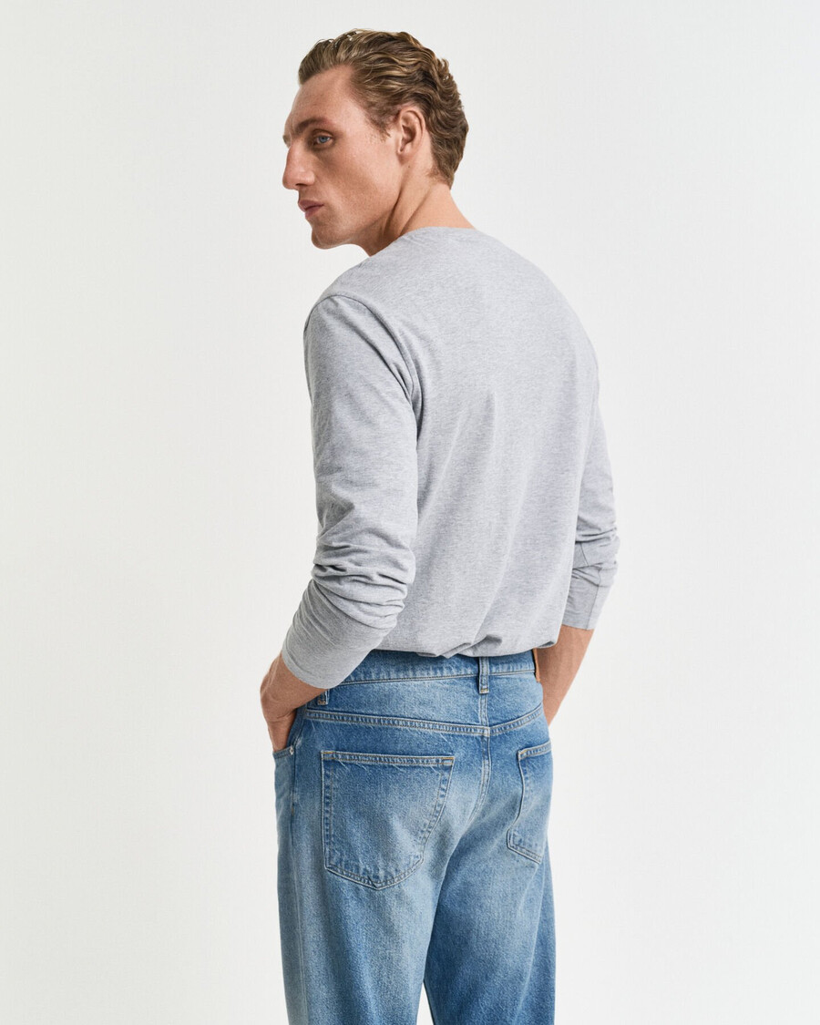 shield long sleeve tshirt - grey melange