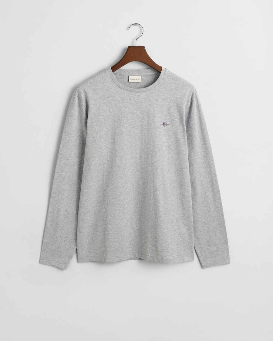 shield long sleeve tshirt - grey melange