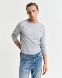 shield long sleeve tshirt - grey melange