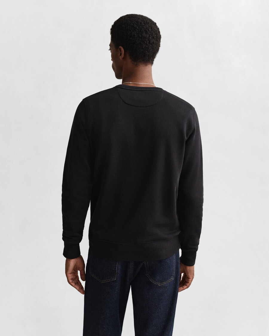 shield crew neck sweatshirt - black