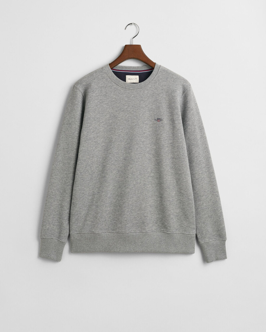 shield crew neck sweatshirt - grey melange
