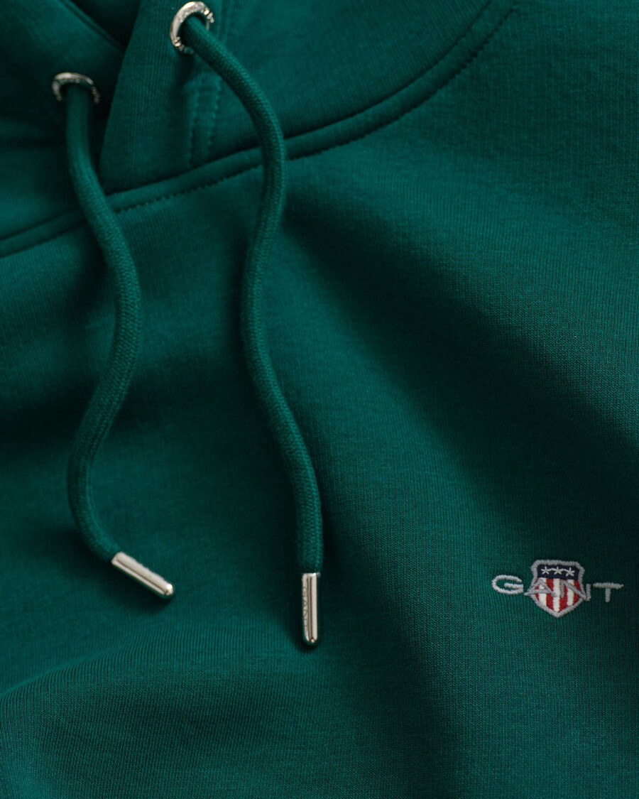 shield hoodie - deep forest green