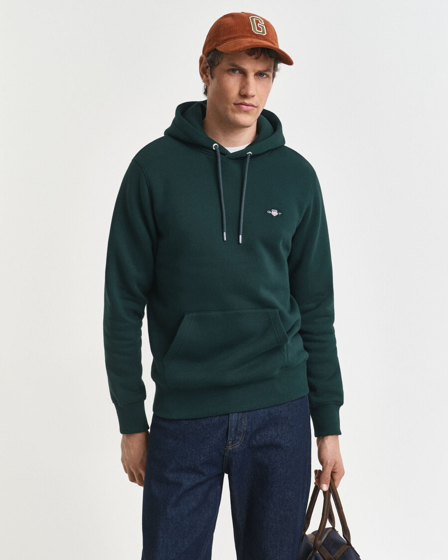 shield hoodie - tartan green