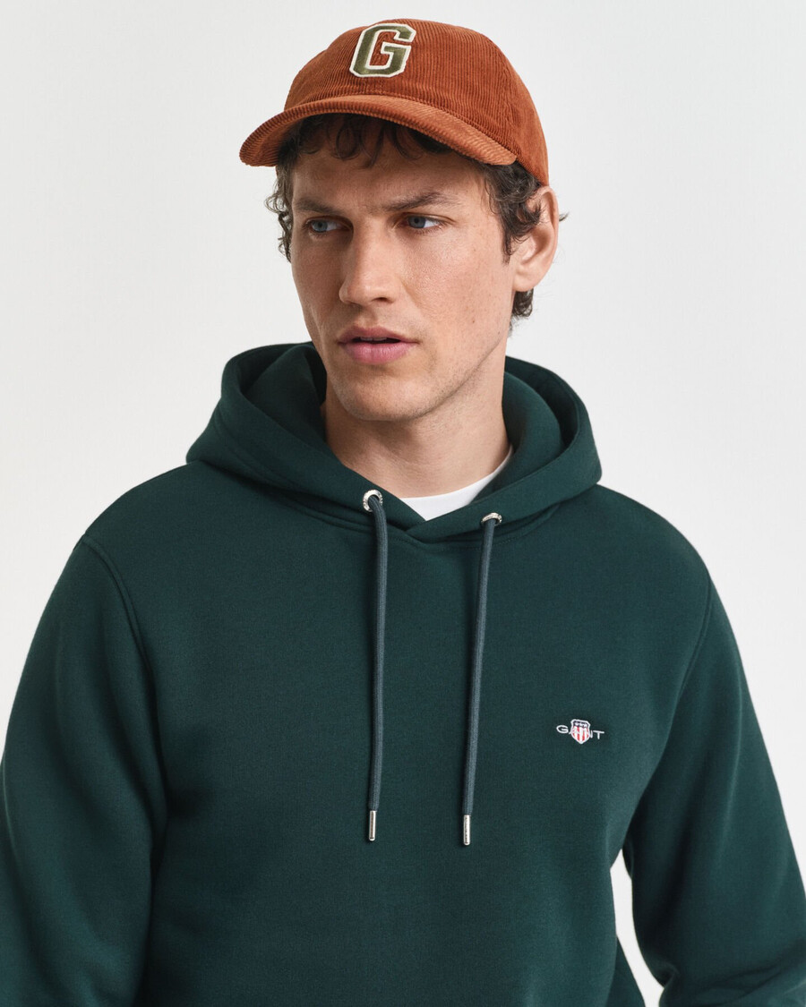 shield hoodie - tartan green