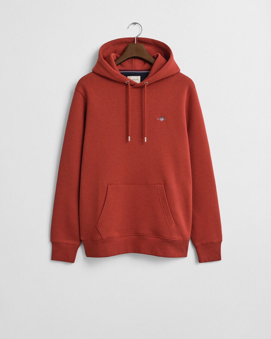shield hoodie - modern rust