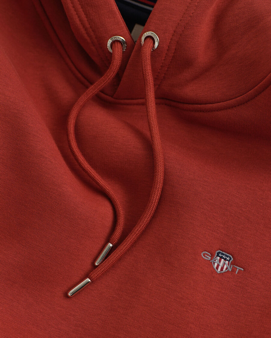 shield hoodie - modern rust
