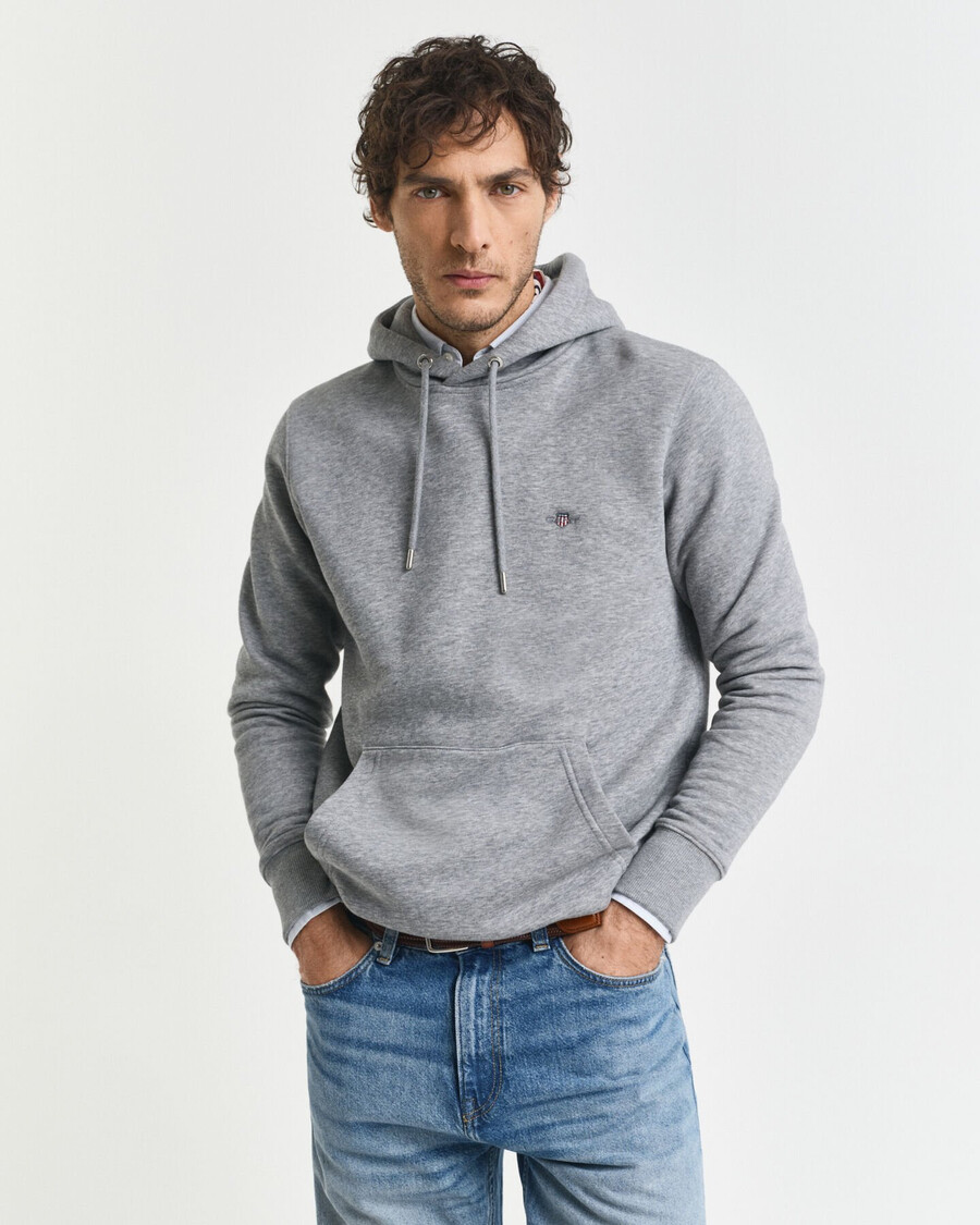 shield hoodie - grey melange