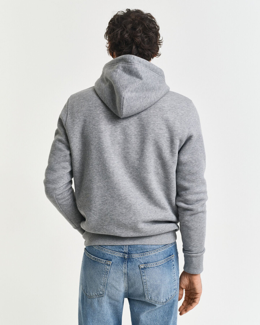 shield hoodie - grey melange